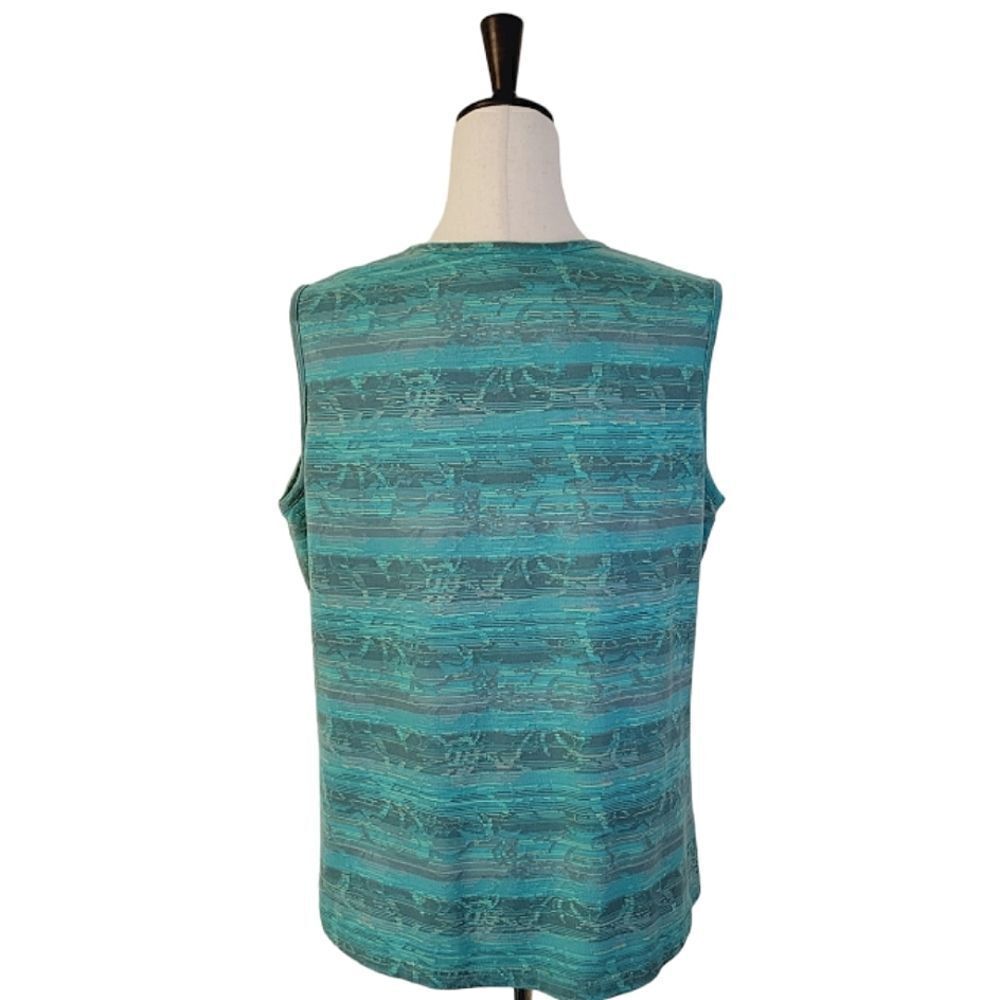 Woolrich Green Lace-up Detail 100% Cotton Tank Top Size L NWOT - Picture 4 of 9